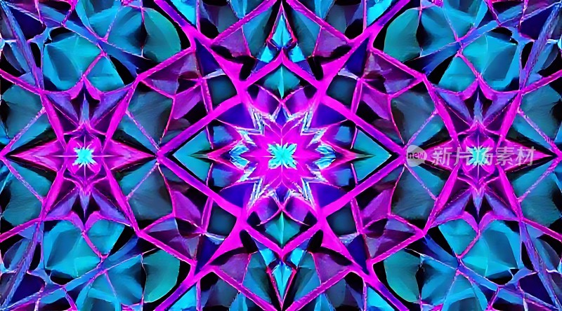 紫色与蓝色交织的几何图案