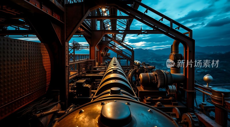 蒸汽机黄昏下的工业之美