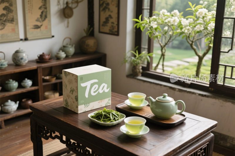 中式茶艺茶具场景