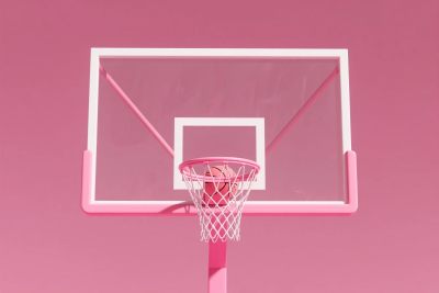 粉色篮球框插画