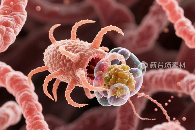 微生物细胞科学插画