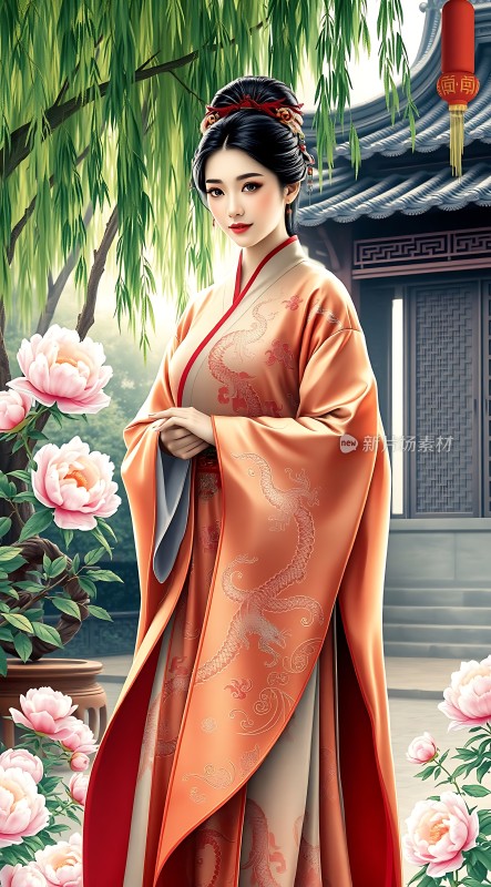 汉服佳人花间雅韵