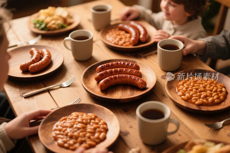 温馨家庭用餐场景