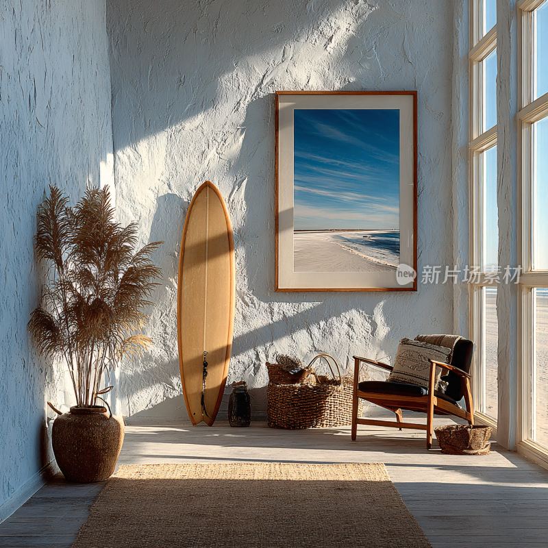 阳光洒落的温馨室内角落