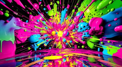 色彩爆炸霓虹光芒四射