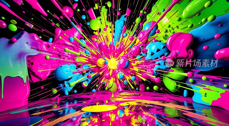 色彩爆炸霓虹光芒四射