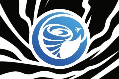 旋风飞机标志插画