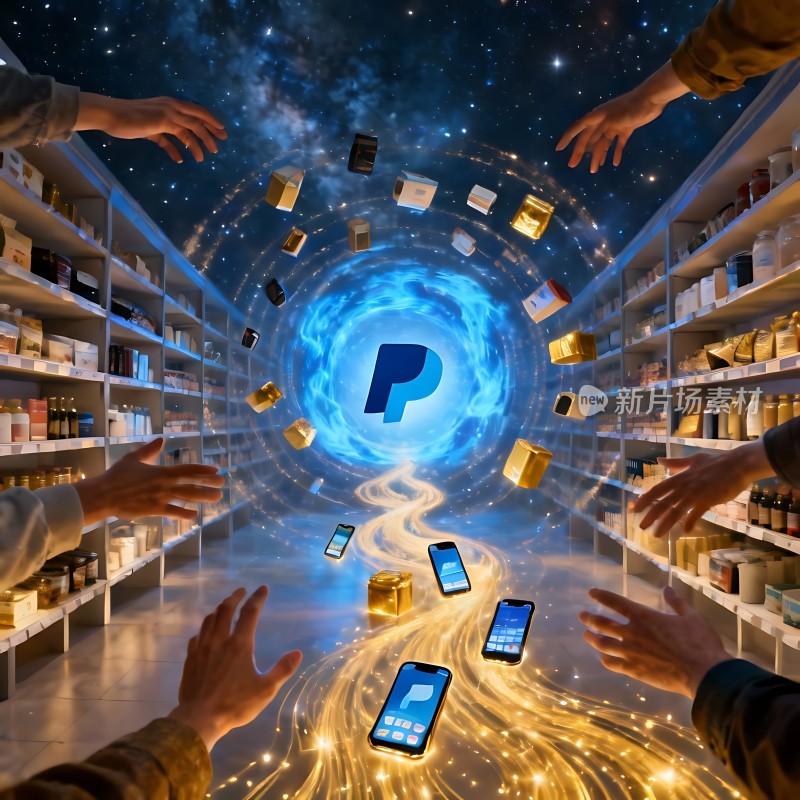 新片场素材  穿越时空的购物之旅