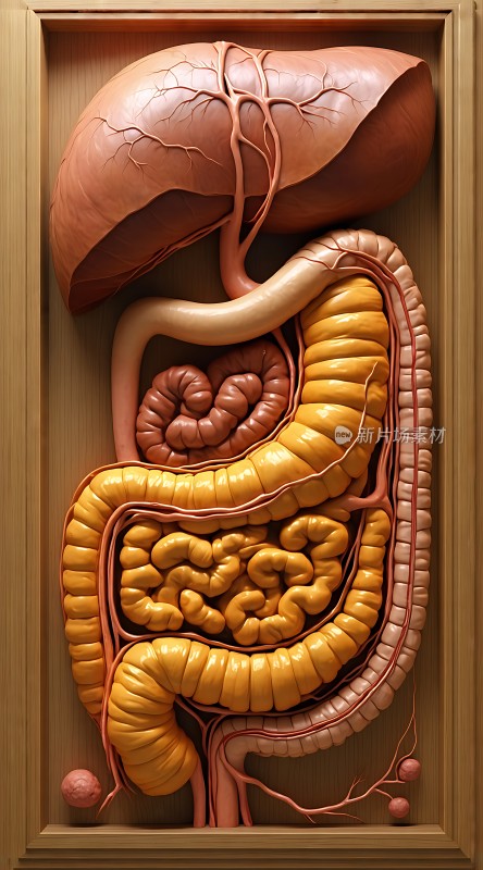人体消化系统解剖图