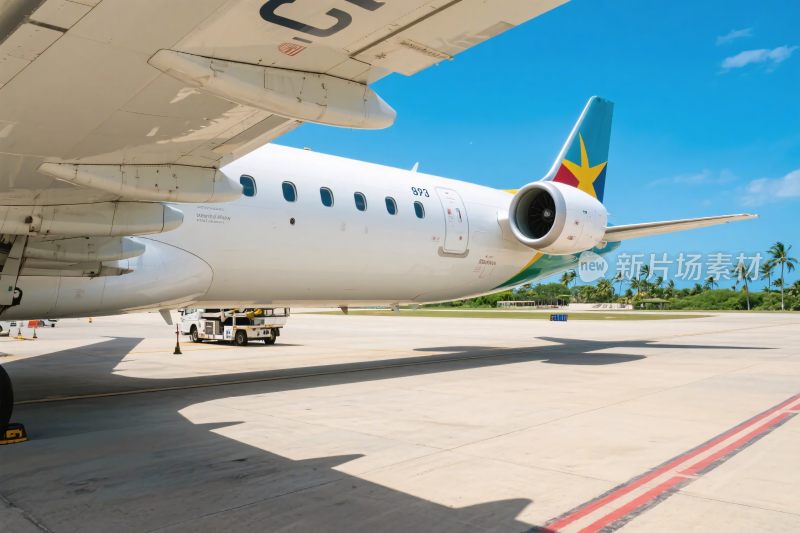 机场停靠的客机