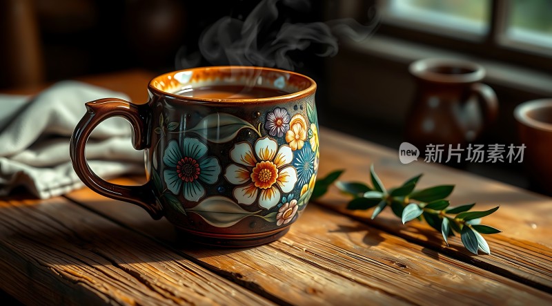 阳光下的热饮时光