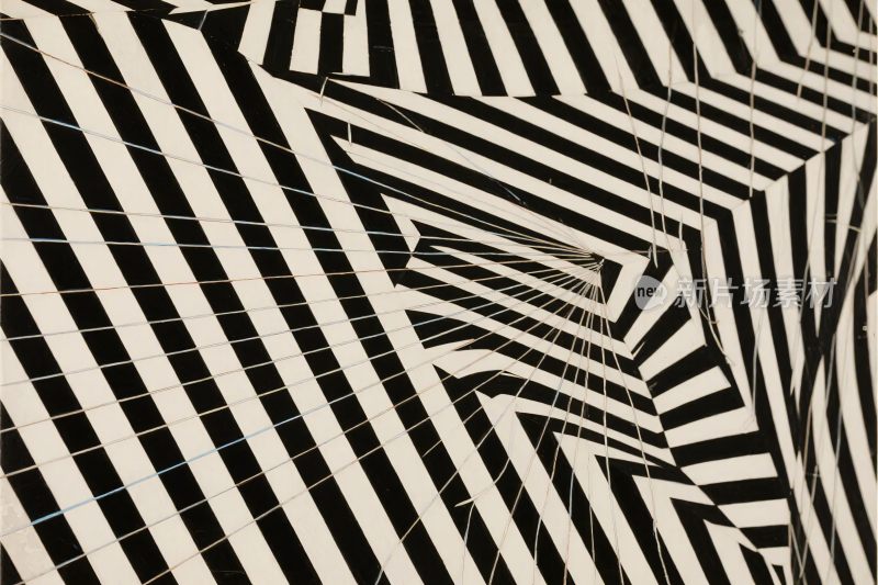 黑白条纹抽象图案