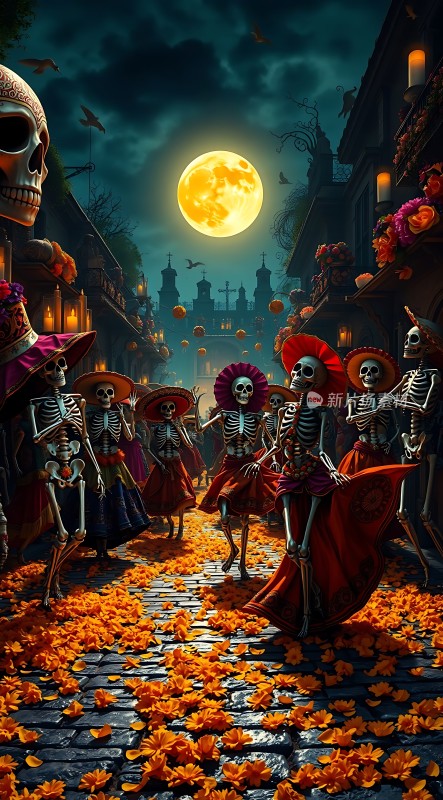 万圣节之夜骷髅舞会