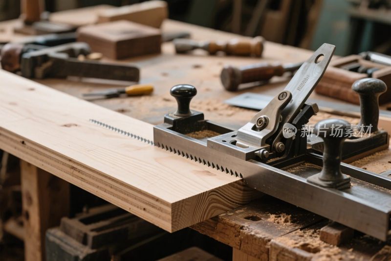 木工工具木材工作场景
