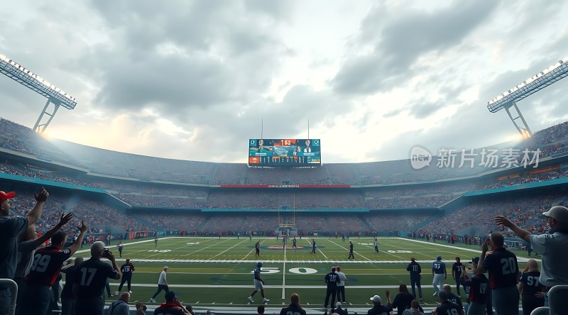 新片场素材 美国橄榄球比赛现场