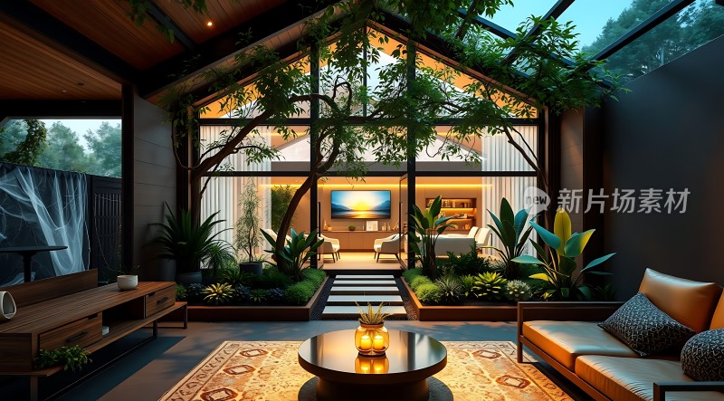 现代家居绿意盎然温馨舒适生活空间