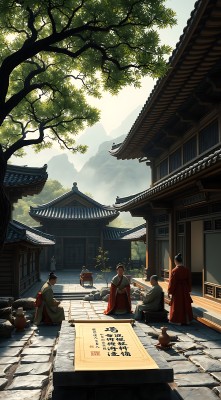 古风庭院书卷会友