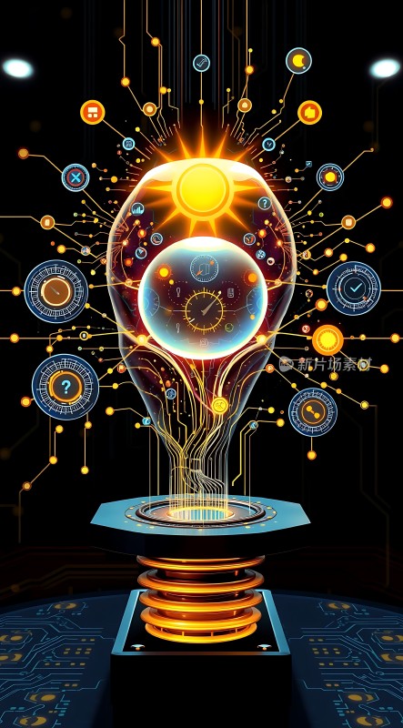 科技之光未来智慧创意灯泡