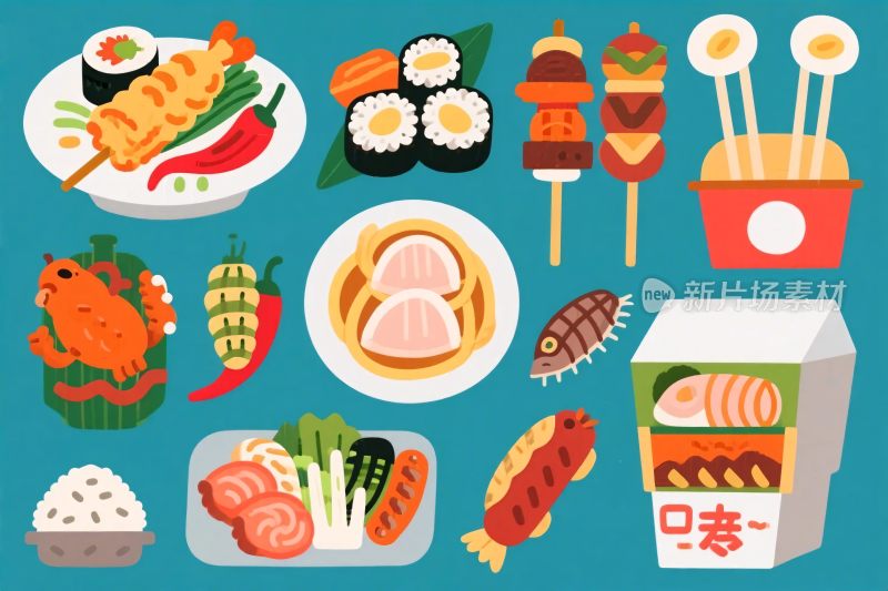 日式美食插画集合