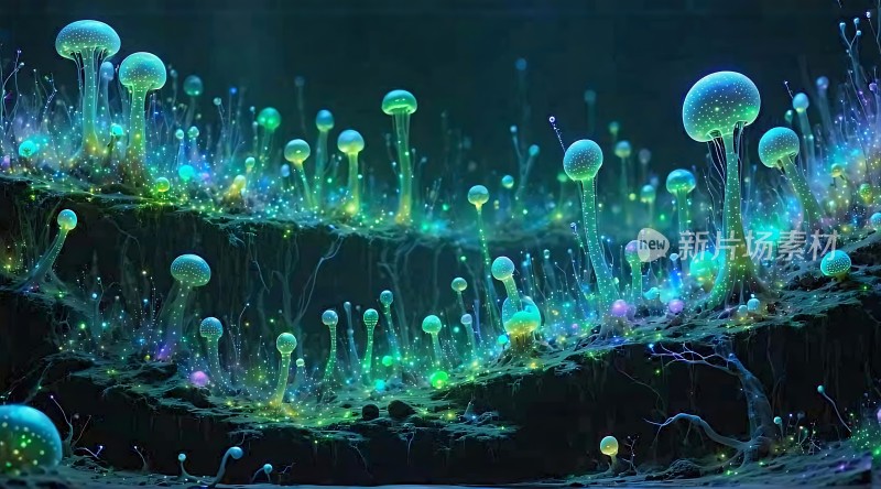 神秘荧光蘑菇世界