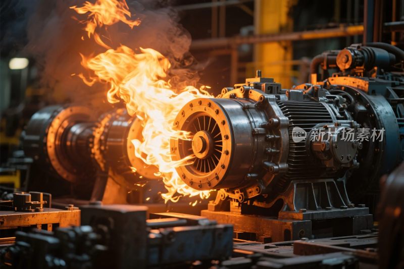 工业设备着火场景