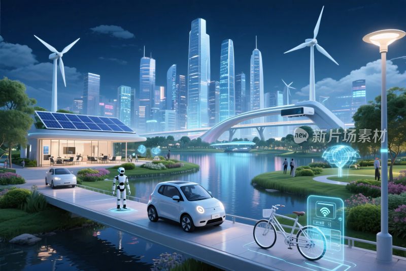 未来智能城市想象图