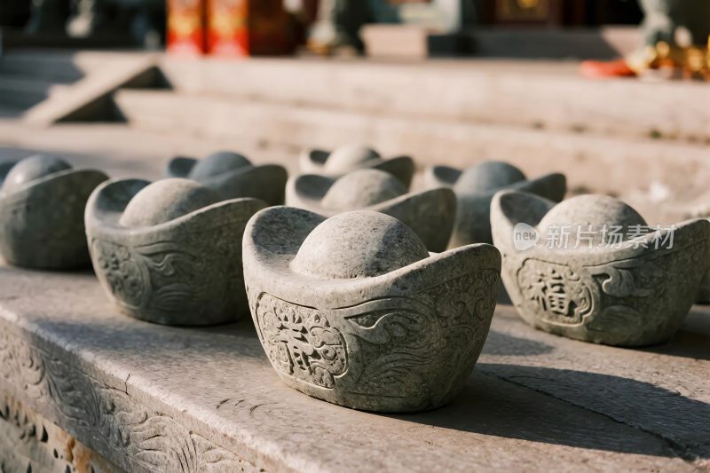 石制元宝古风摆件