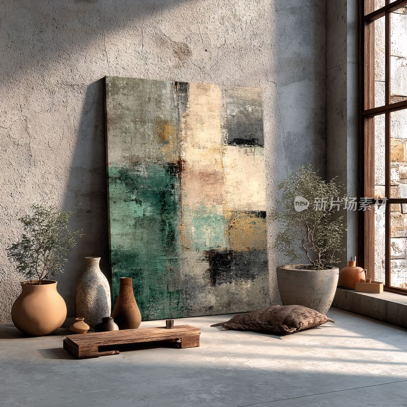 室内角落的艺术装饰布置