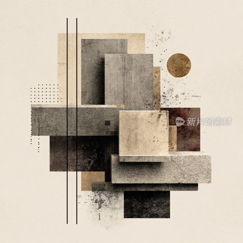 抽象几何元素插画