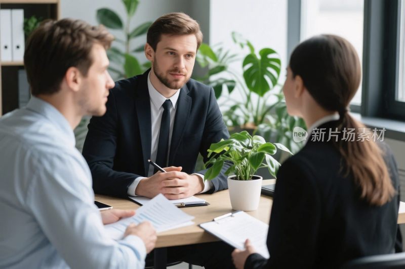 办公室商务洽谈场景图
