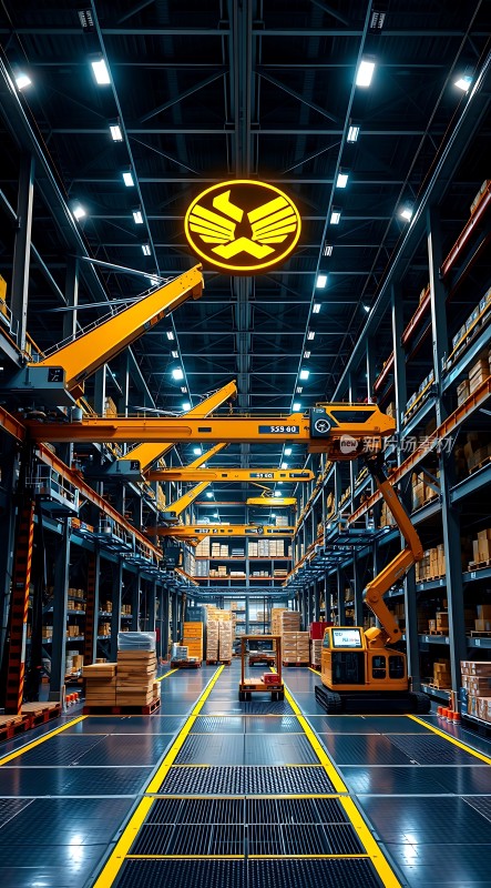 智能仓储中心高效物流作业现场