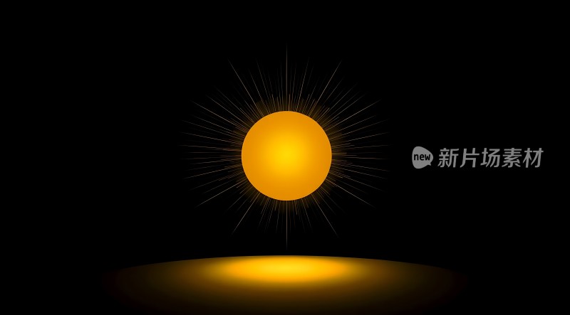新片场素材光芒四射的太阳