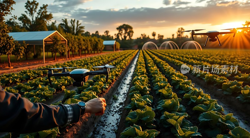 科技助力农业无人机监测农田作物生长状况