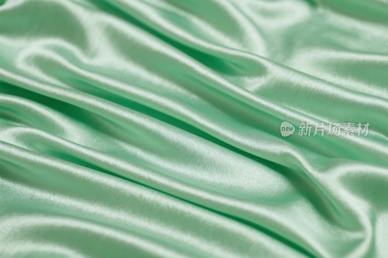 浅绿色丝绸织物特写