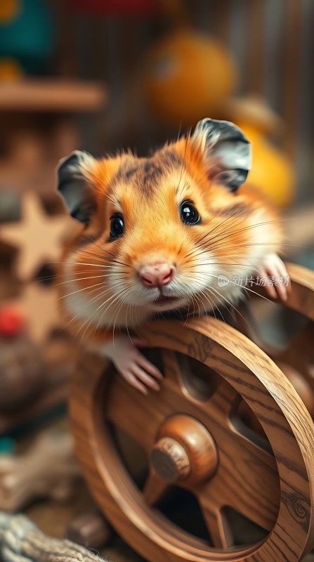 仓鼠探出头望向镜头