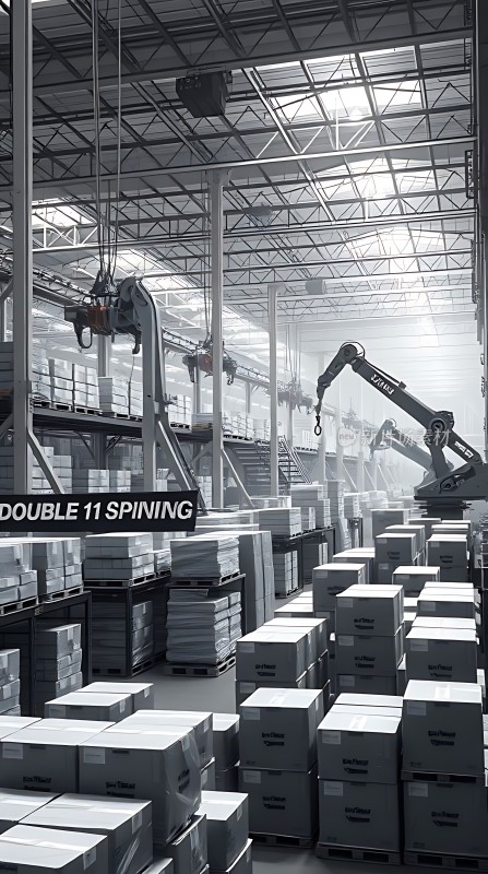 自动化仓库机械臂搬运货物
