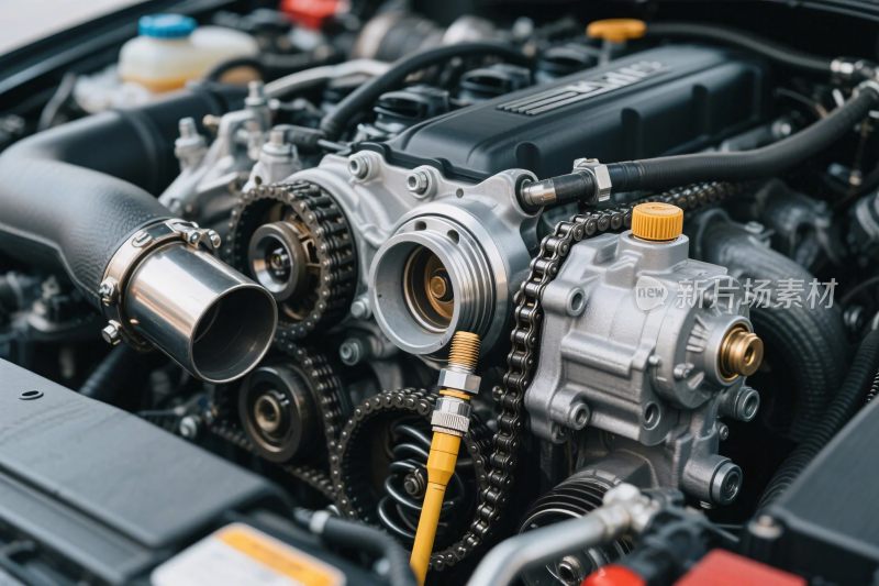 汽车发动机特写图