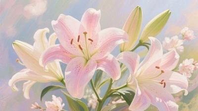 百合花插画 百合花插画