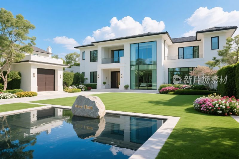 高端住宅庭院实景图