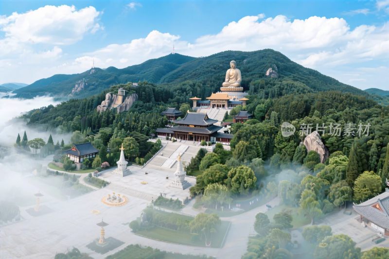 山林寺庙佛景风光