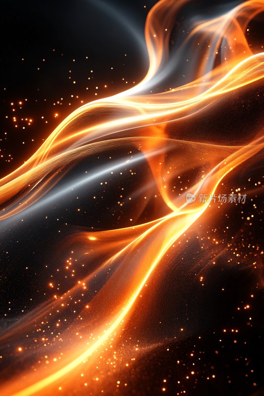 动感炫彩火焰线条背景图