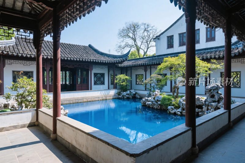 中式庭院古建水景