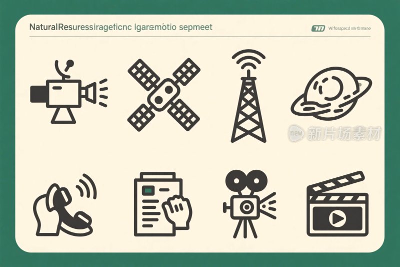 媒体通讯图标集合