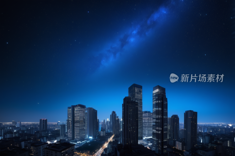 夜景是一座拥有非常高建筑非常长星系城市