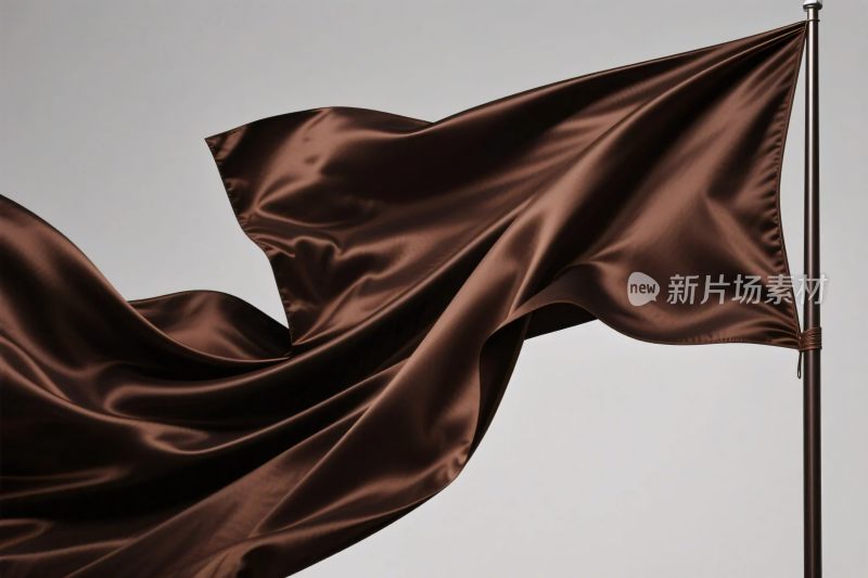 丝绸旗帜飘动插画