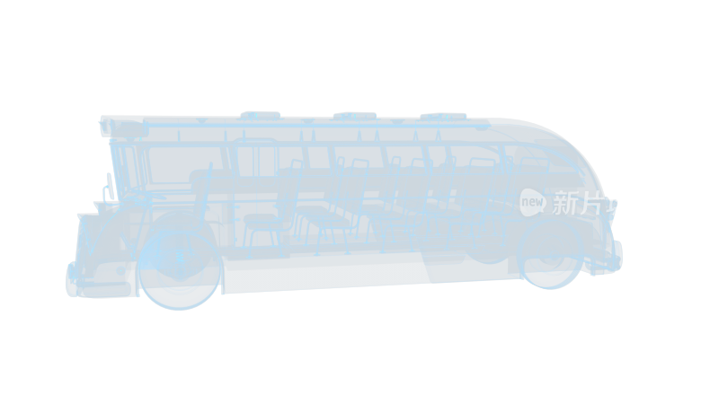 公交车 科幻透明 交通工具旅游大巴汽车2