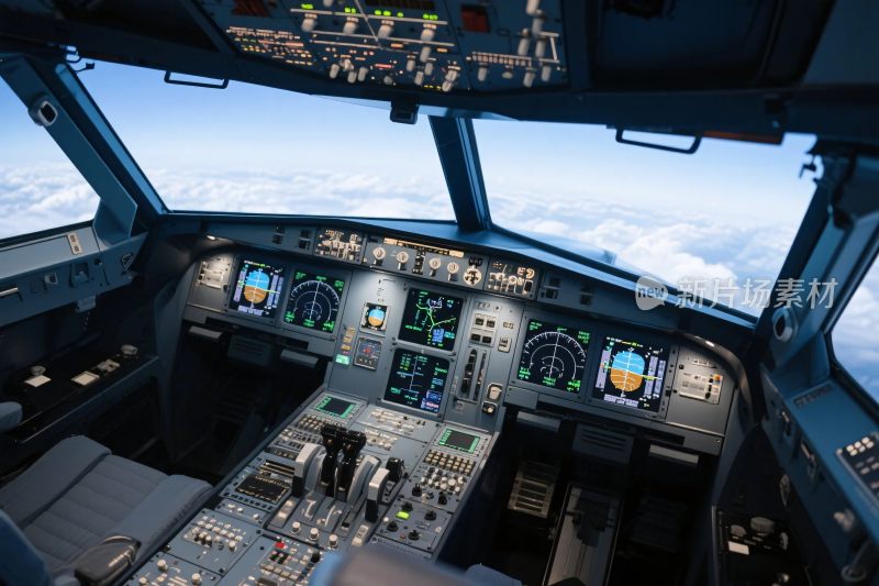 飞机驾驶舱内部