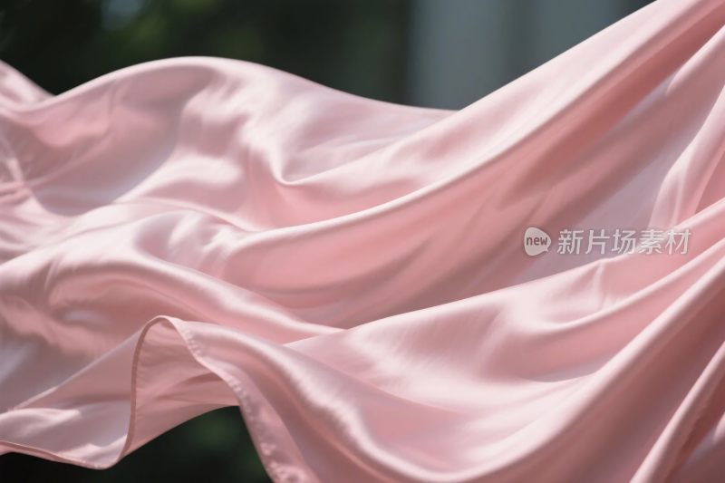 粉色丝绸布料动态摄影