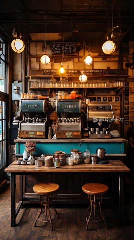 复古咖啡店温馨一角