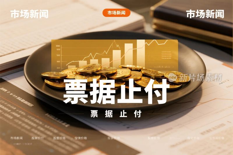 票据止付宣传插画